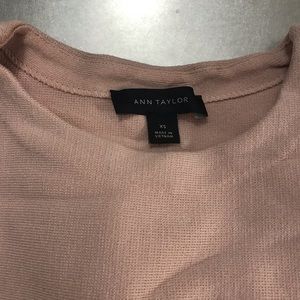 Ann Taylor Blush Scalloped Sweater